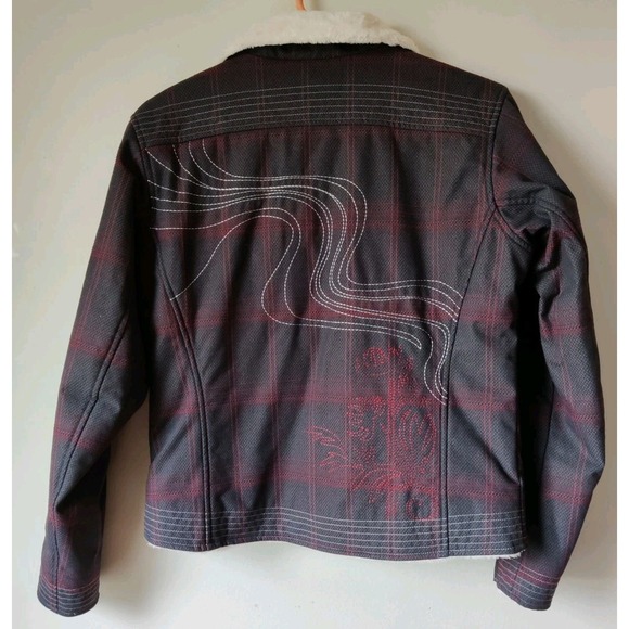 Mountain Hardwear Women's Commotion Retro Motion Black Plaid Lined Jacket Size S - Picture 2 of 5